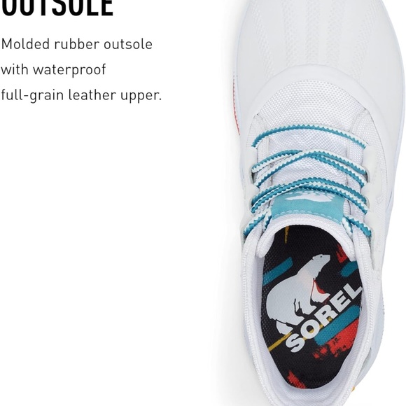 NWT Sorel Women's Out 'N About III Classic Waterproof Boot - White, Cyber Yellow - Picture 4 of 13